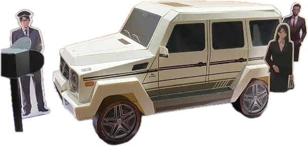 賓士 G-Class(白) 手工紙紮